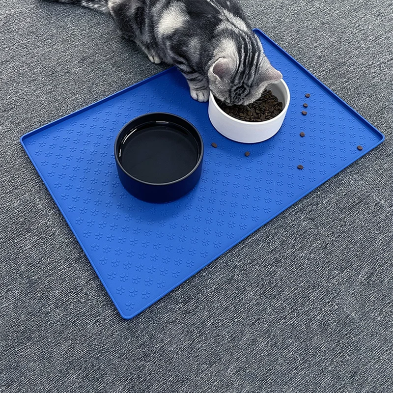 Tapete de Silicone Impermeável para Comedouro de Pets